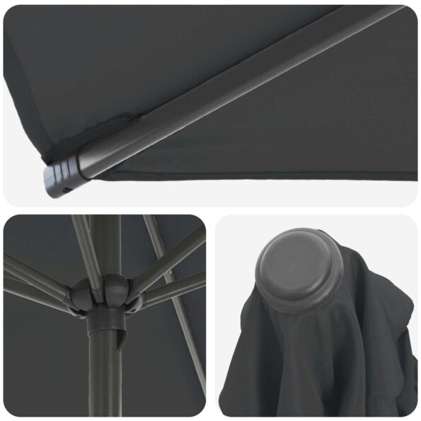 vidaXL Záhradný slnečník s podstavcom 230 x 230 cm Polyester – Obrázok 5