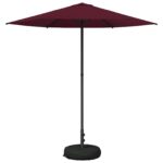 vidaXL Záhradný slnečník s podstavcom 230 x 230 cm Polyester – Obrázok 2