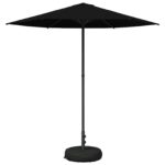 vidaXL Záhradný slnečník s podstavcom 230 x 230 cm Polyester – Obrázok 2