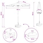 vidaXL Záhradný slnečník s podstavcom 230 x 230 cm Polyester – Obrázok 8