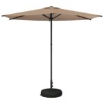vidaXL Záhradný slnečník s podstavcom 270 x 270 cm Polyester – Obrázok 2
