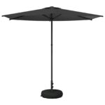 vidaXL Záhradný slnečník s podstavcom 270 x 270 cm Polyester – Obrázok 2