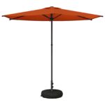 vidaXL Záhradný slnečník s podstavcom 270 x 270 cm Polyester – Obrázok 2