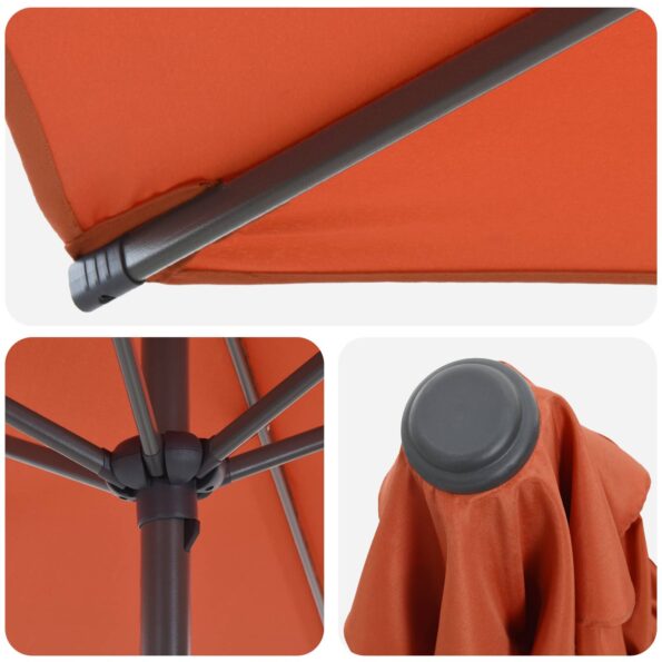 vidaXL Záhradný slnečník s podstavcom 270 x 270 cm Polyester – Obrázok 5
