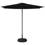 vidaXL Záhradný slnečník s podstavcom 270 x 270 cm Polyester – Obrázok 2