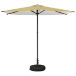 vidaXL Záhradný slnečník s podstavcom 270 x 270 cm Polyester – Obrázok 2