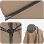 vidaXL Záhradný slnečník s podstavcom 300 x 300 cm Polyester – Obrázok 5