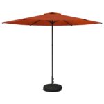 vidaXL Záhradný slnečník s podstavcom 300 x 300 cm Polyester – Obrázok 2