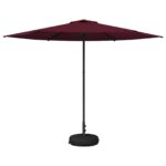 vidaXL Záhradný slnečník s podstavcom 300 x 300 cm Polyester – Obrázok 2