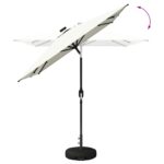 vidaXL Záhradný slnečník s LED svetlami a základňou 200 x 300 cm – Obrázok 8