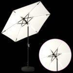 vidaXL Záhradný slnečník s LED svetlami a základňou 230 x 230 cm – Obrázok 4