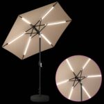 vidaXL Záhradný slnečník s LED svetlami a základňou 230 x 230 cm – Obrázok 4
