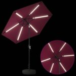 vidaXL Záhradný slnečník s LED svetlami a základňou 230 x 230 cm – Obrázok 4