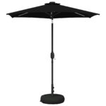 vidaXL Záhradný slnečník s LED svetlami a základňou 230 x 230 cm – Obrázok 2