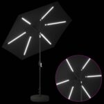 vidaXL Záhradný slnečník s LED svetlami a základňou 230 x 230 cm – Obrázok 4