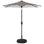 vidaXL Záhradný slnečník s LED svetlami a základňou 230 x 230 cm – Obrázok 2