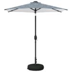 vidaXL Záhradný slnečník s LED svetlami a základňou 230 x 230 cm – Obrázok 2