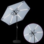 vidaXL Záhradný slnečník s LED svetlami a základňou 230 x 230 cm – Obrázok 4