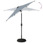 vidaXL Záhradný slnečník s LED svetlami a základňou 230 x 230 cm – Obrázok 8