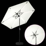 vidaXL Záhradný slnečník s LED svetlami a základňou 270 x 270 cm – Obrázok 4