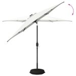 vidaXL Záhradný slnečník s LED svetlami a základňou 270 x 270 cm – Obrázok 8