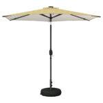 vidaXL Záhradný slnečník s LED svetlami a základňou 270 x 270 cm – Obrázok 2