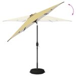 vidaXL Záhradný slnečník s LED svetlami a základňou 270 x 270 cm – Obrázok 9