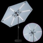 vidaXL Záhradný slnečník s LED svetlami a základňou 270 x 270 cm – Obrázok 4