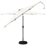 vidaXL Záhradný slnečník s LED svetlami a základňou 300 x 300 cm – Obrázok 8