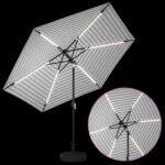 vidaXL Záhradný slnečník s LED svetlami a základňou 300 x 300 cm – Obrázok 4