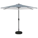 vidaXL Záhradný slnečník s LED svetlami a základňou 300 x 300 cm – Obrázok 2