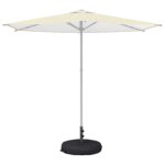 vidaXL Patio podstavec pre slnečník 50 x 50 cm Oceľ Čierna – Obrázok 3