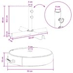 vidaXL Patio podstavec pre slnečník 50 x 50 cm Oceľ Čierna – Obrázok 8