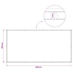 vidaXL Záclona na balkónové súkromie 200 x 400 cm Textil s PU povlakom – Obrázok 6