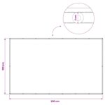 vidaXL Záclona na balkónové súkromie 180 x 300 cm Textil s PU povlakom – Obrázok 6