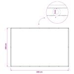 vidaXL Záclona na balkónové súkromie 200 x 300 cm Textil s PU povlakom – Obrázok 6