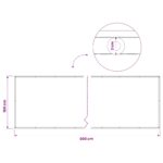 vidaXL Záclona na balkónové súkromie 180 x 500 cm Textil s PU povlakom – Obrázok 6
