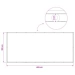 vidaXL Záclona na balkónové súkromie 180 x 400 cm Textil s PU povlakom – Obrázok 6