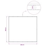 vidaXL Záclona na balkónové súkromie 180 x 200 cm Textil s PU povlakom – Obrázok 6