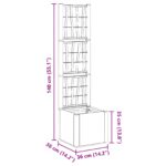 vidaXL Záhradný kvetináč s trellis Zelená 36 x 36 x 140 cm PP – Obrázok 9
