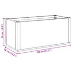 vidaXL Záhradný kvetináč Zelená 80 x 36 x 35 cm PP – Obrázok 10