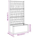 vidaXL Záhradný kvetináč s trellis Zelená 80 x 36 x 140 cm PP – Obrázok 9