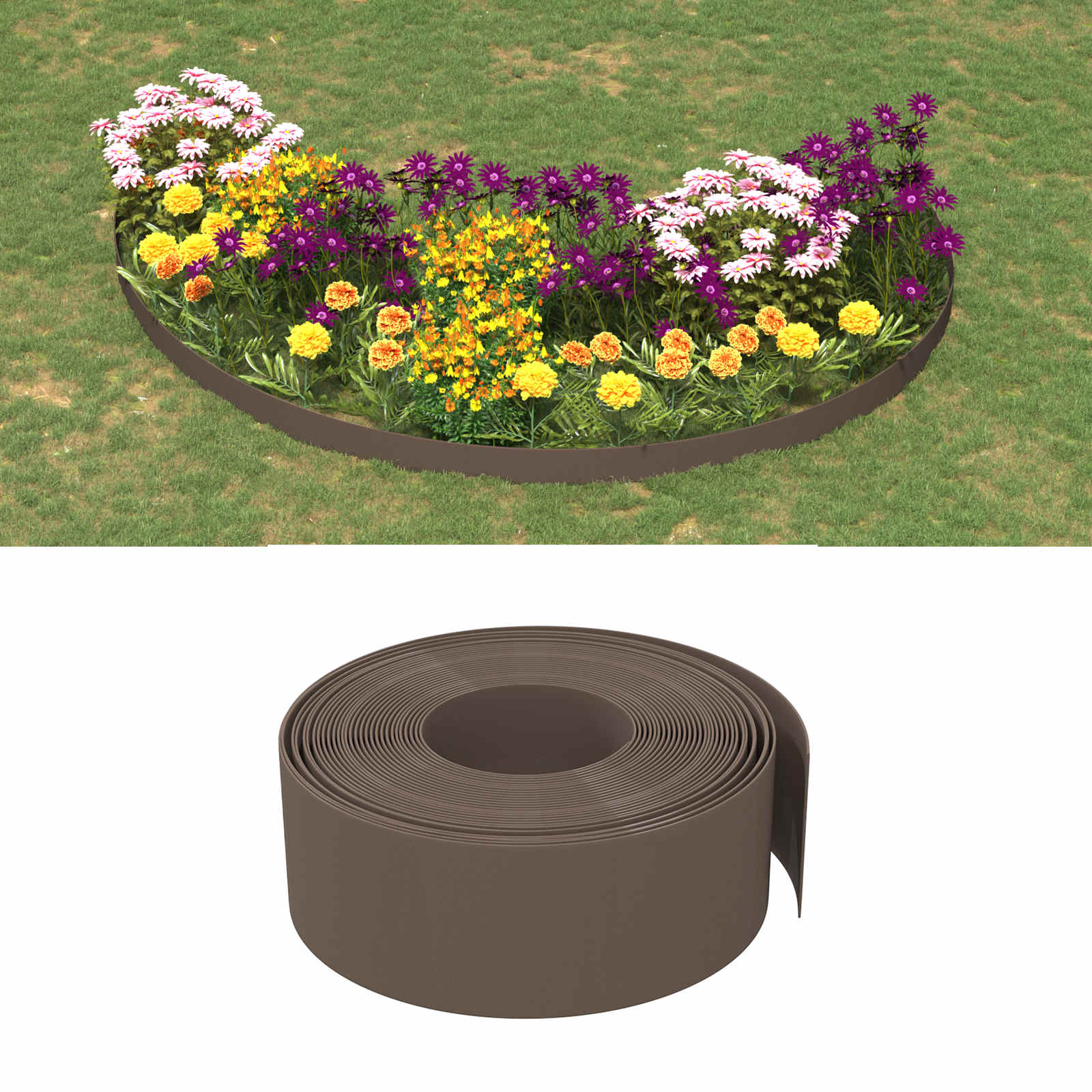 42036853_1.jpg vidaXL Záhradné vidlice 25 m 20 cm PE Hnedá – Obrázok 1
