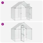 vidaXL Klietka pre vtákov Strieborná 181,5 x 110,5 x 173,5 cm – Obrázok 8