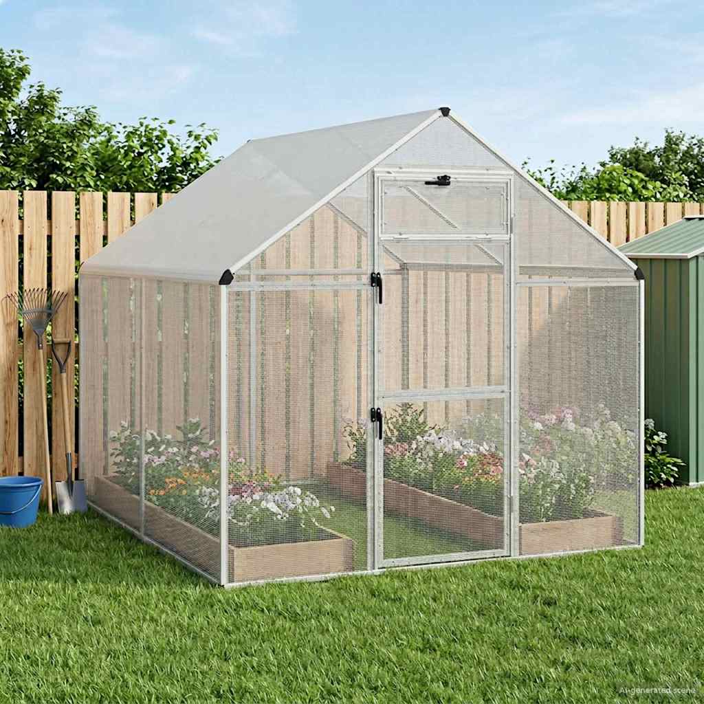 42036855_1.jpg vidaXL Klietka pre vtákov Strieborná 181,5 x 221 x 173,5 cm – Obrázok 1