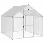 vidaXL Klietka pre vtákov Strieborná 181,5 x 221 x 173,5 cm – Obrázok 2