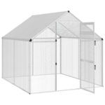 vidaXL Klietka pre vtákov Strieborná 181,5 x 221 x 173,5 cm – Obrázok 3