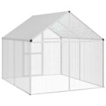 vidaXL Klietka pre vtákov Strieborná 181,5 x 221 x 173,5 cm – Obrázok 6