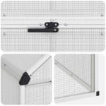 vidaXL Klietka pre vtákov Strieborná 181,5 x 221 x 173,5 cm – Obrázok 7