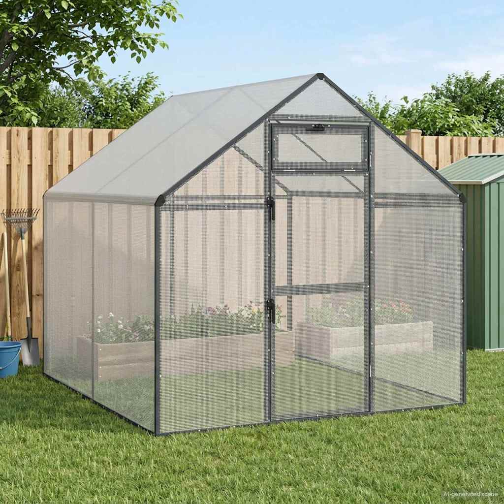 42036857_1.jpg vidaXL Klietka pre vtákov Antracitová 181,5 x 221 x 173,5 cm – Obrázok 1